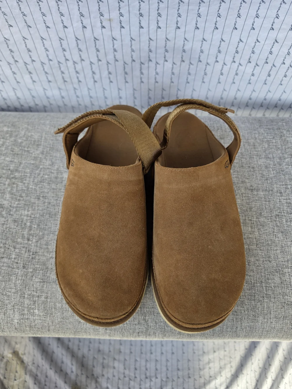 UGG Men's Chestnut Suede Clog with Adjustable Back Strap